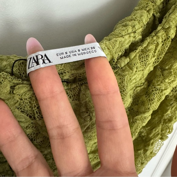 ZARA Off shoulder lace top size S - Picture 12 of 16